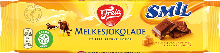 Melkesjokolade m/smilfudge  60g
