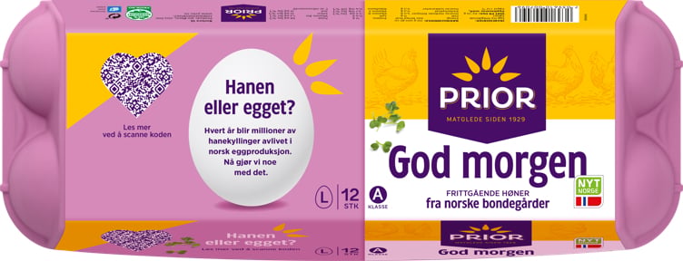 Egg l god morgen frittgående 63-73g  12stk