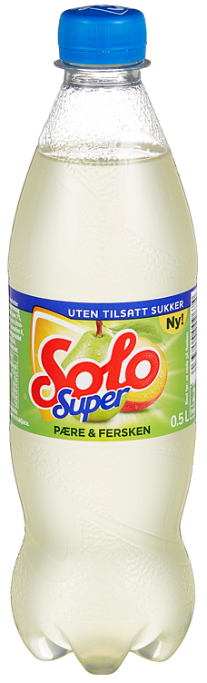 Solo super pære & fersken  24x0,5l