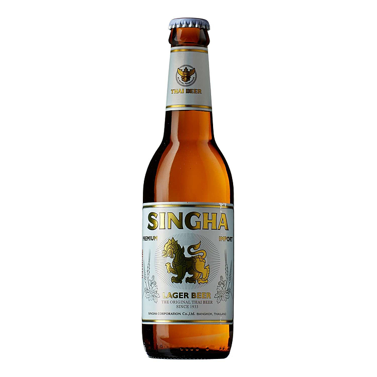Singha thai beer lager   5%   24x33cl