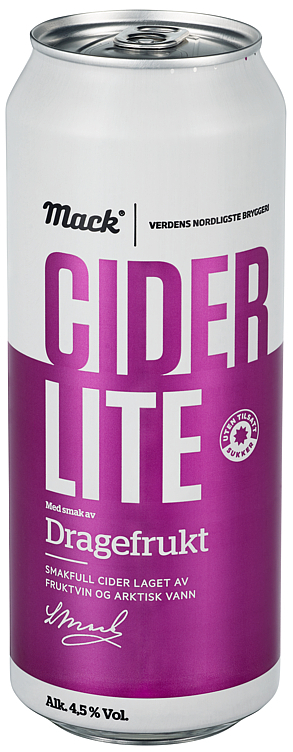 Mack cider lite dragefrukt bx   4,5%   24x50cl
