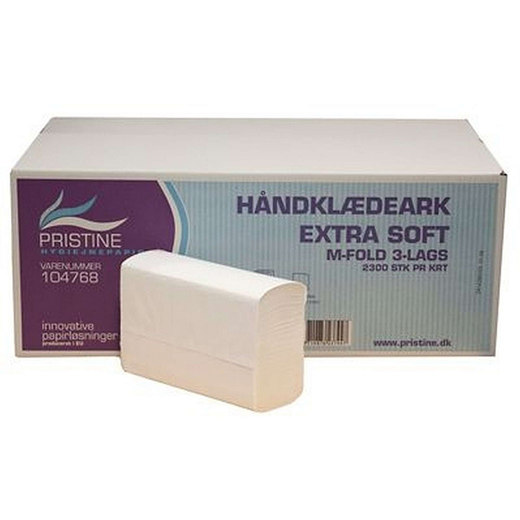 Håndtørkark m-fold extrasoft 3lag 22x32cm 20x115stk