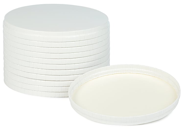 Lokk coppa pap/pla 250/350ml hvit  50stk