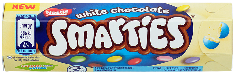 Smarties white hexatube   34g