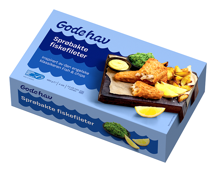 Fiskefileter sprøbakte msc  480g