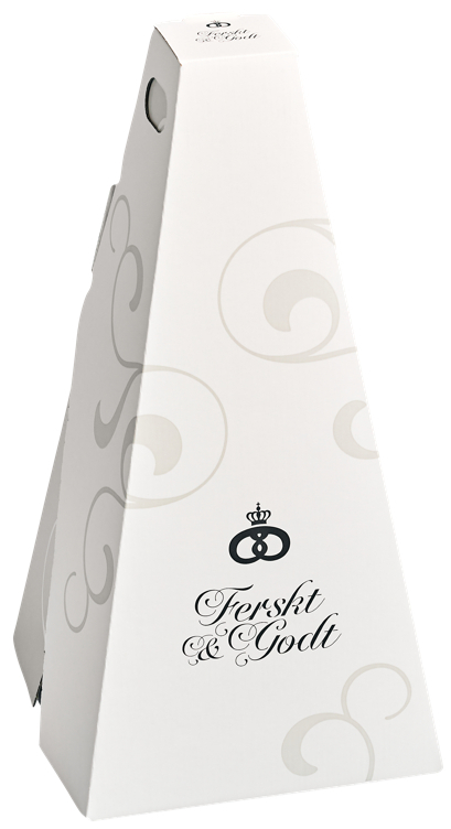 Kakeeske std kransekake 18r pyramide 215x215x440mm  20stk