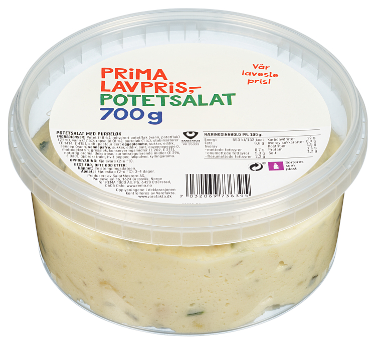 Potetsalat m/purreløk  700g