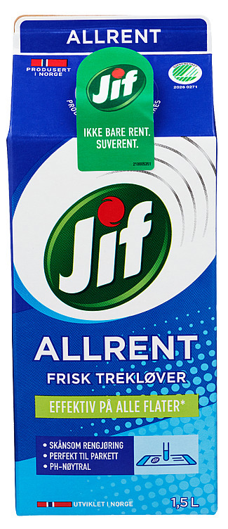 Jif allrent frisk trekløver kart.  1,5l
