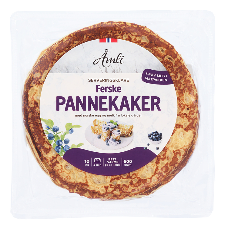 Pannekaker ferdigstekte  600g  10stk