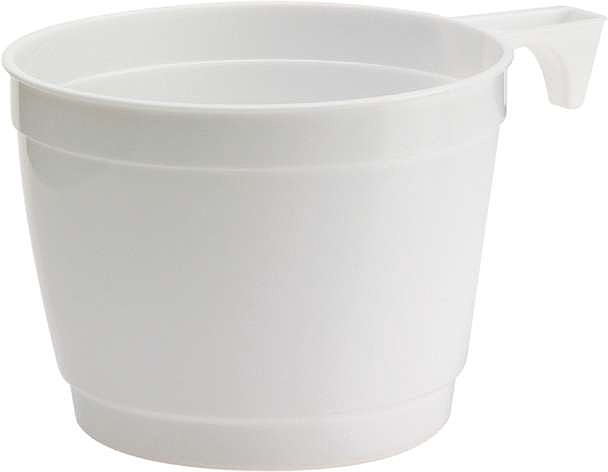 Kaffekopp plast 25cl hvit   25stk