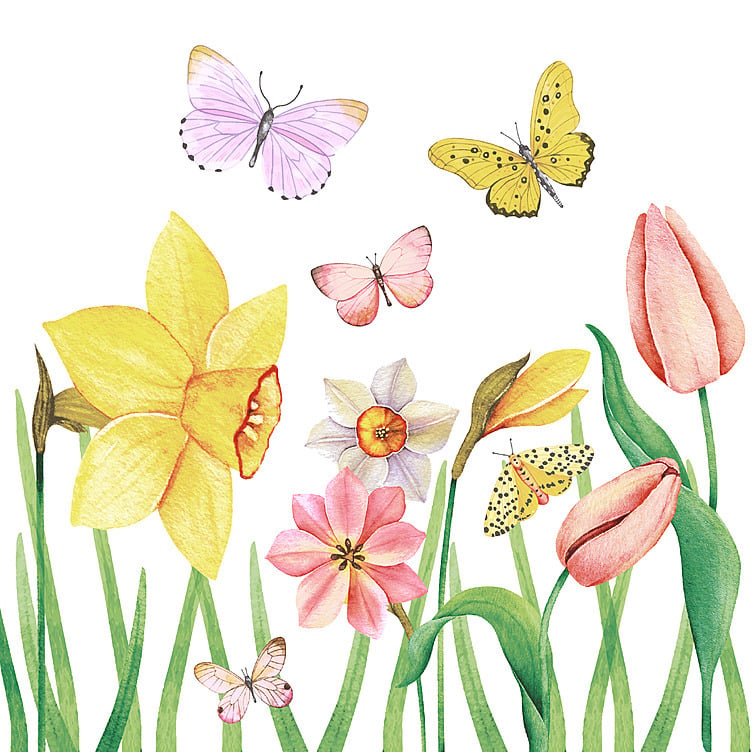 Serviett butterfly mea 3l 33cm  20stk