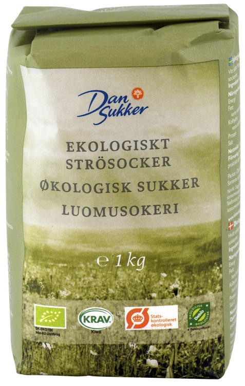 Sukker, hvit økol.   1kg