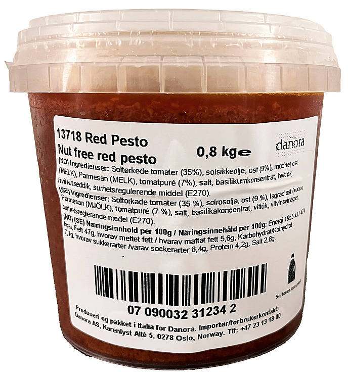 Rød pesto, nøttefri  800g