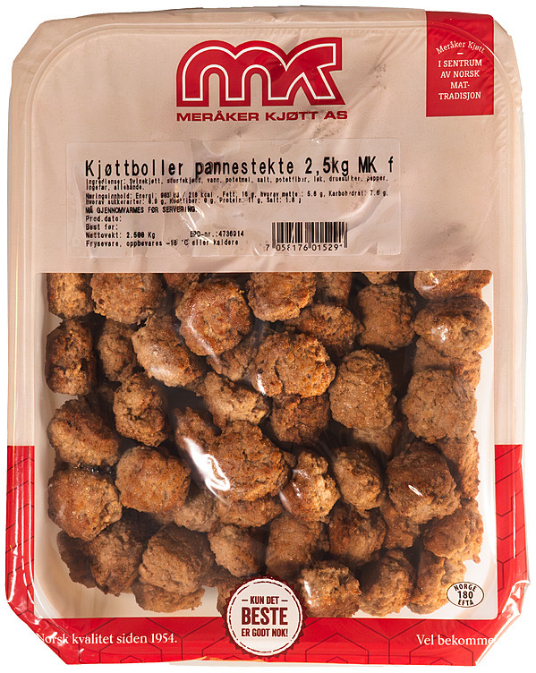 Kjøttboller pannestekte  2,5kg