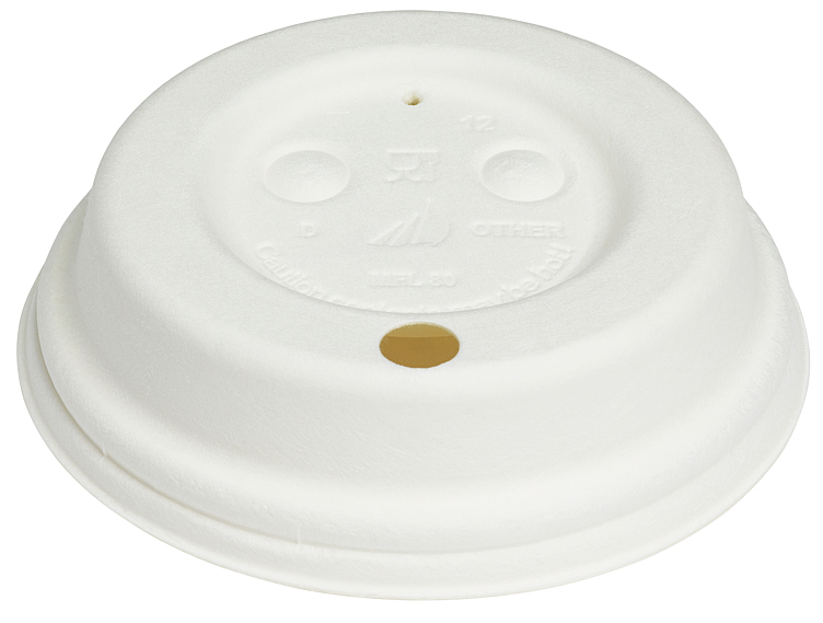 Fibre lid plastic free wood fibre 90mm  50pce