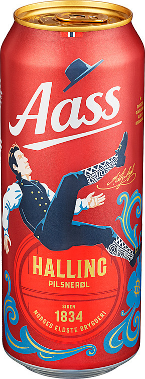 Aass halling pilsnerøl bx  4,7%  24x50cl