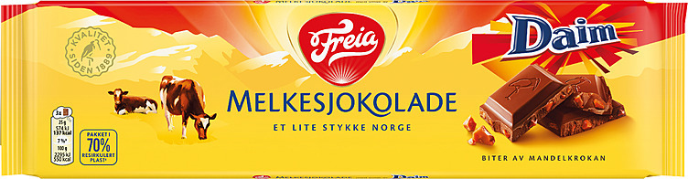 Melkesjokolade med daim 200g