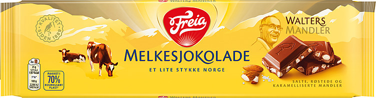 Melkesjokolade walters mandler 200g