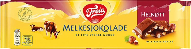 Melkesjokolade helnøtt 200g