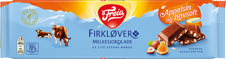 Firkløver med appelsin nøtter og havsalt 200g