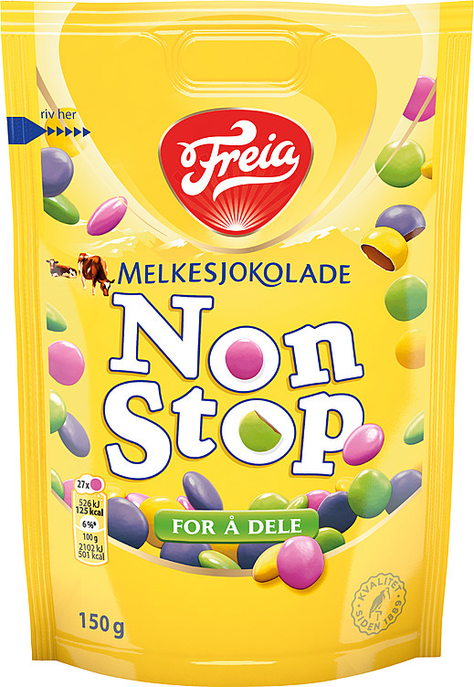 Non stop melkesjokolade  150g