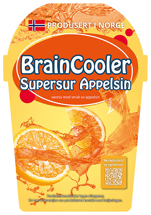 Braincooler slush supersur appelsin  1l