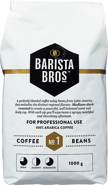 Barista bros no1 bønner  8x1kg