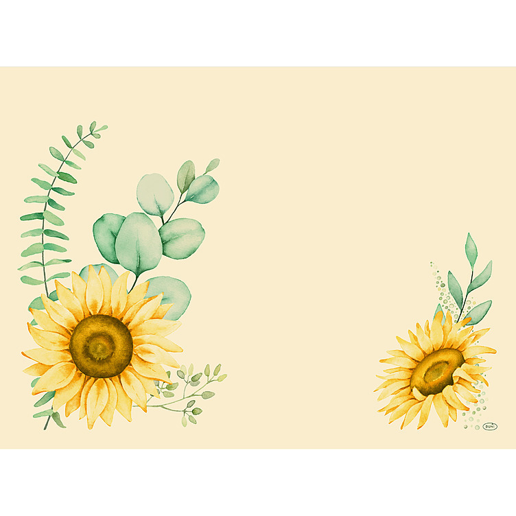Bordbrikke bio dunicel 30x40 sunflower   100stk