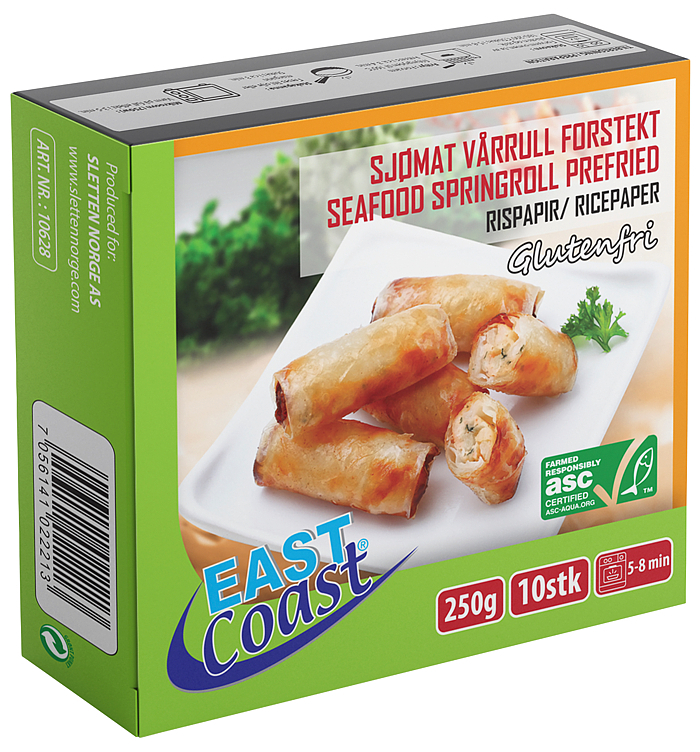 Sjømat vårrull forstekt 25x10stk  250g