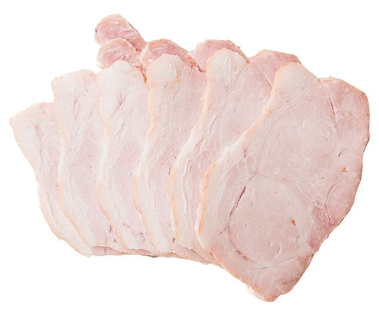 Loin of pork boiled sliced w/o gravy and heel   kg