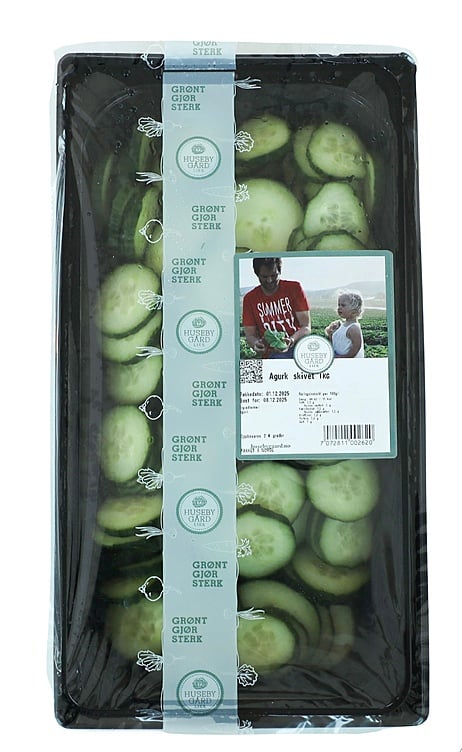 Agurk skivet 1kg   pk