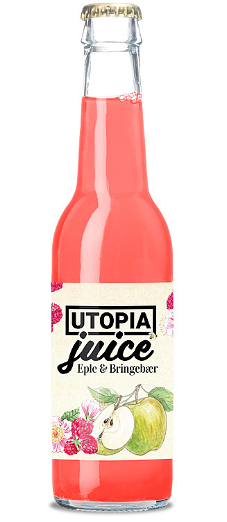 Utopiajuice eple & bringebær fl   24x27,5cl