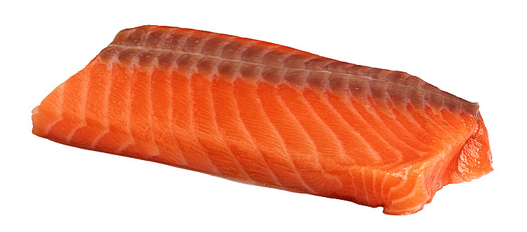 Atlantic salmon frozen mid loin 1/2 ca.360g   kg