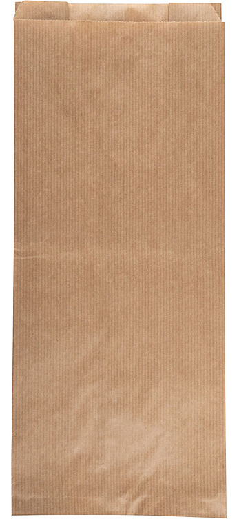 Brødpose brun papir 46x8x16cm sidefals  1000stk