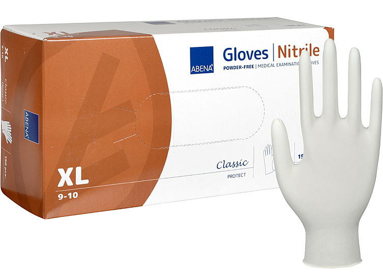 Engangshanske hvit xl nitril pudderfri  150stk