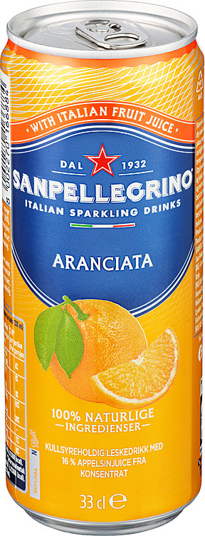 San pellegrino aranciata  slim can   24x33cl