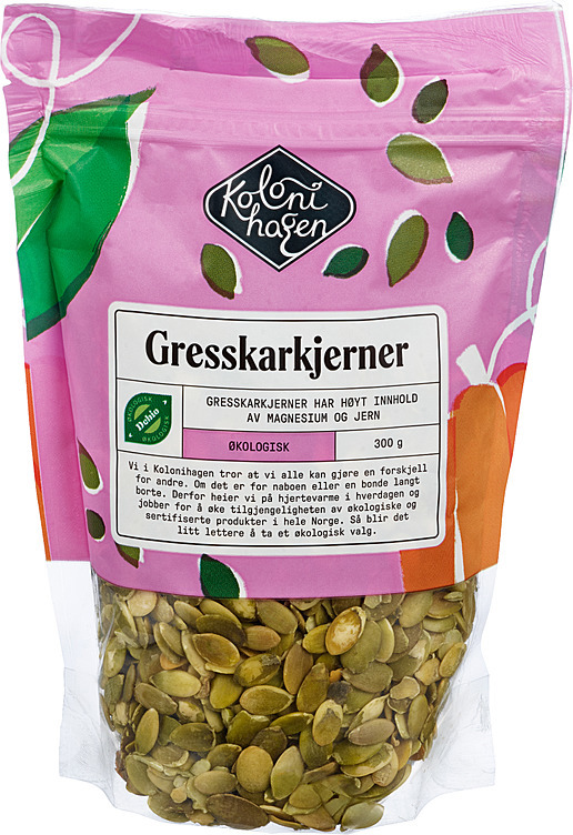 Gresskarkjerner økologisk   300g