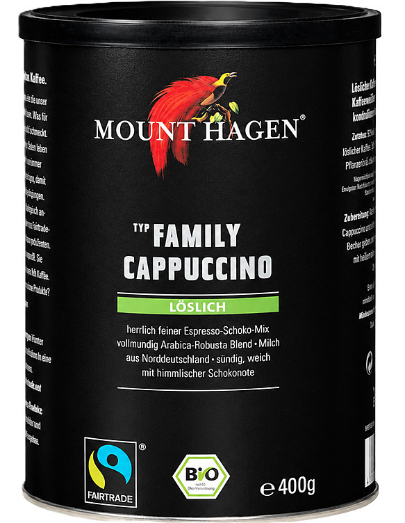 Kaffe cappucino family økologisk & fairtrade  400g