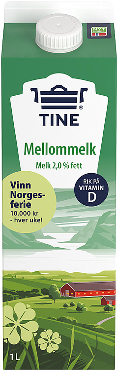 Tine mellommelk  1l