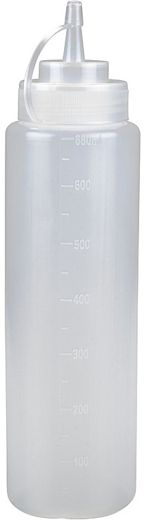Dressingflaske klar 680ml pp med mål  6stk