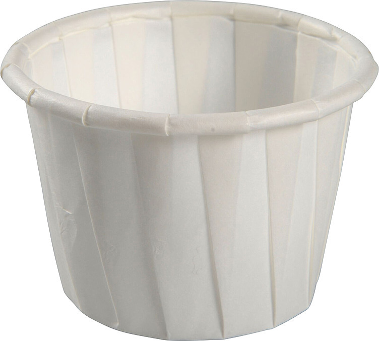 Plissebeger hvit 30ml 3cm ø4,4 papir  250stk