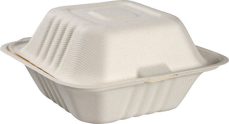 Takeaway boks hvit 152x153x77mm sukkerrør  125stk