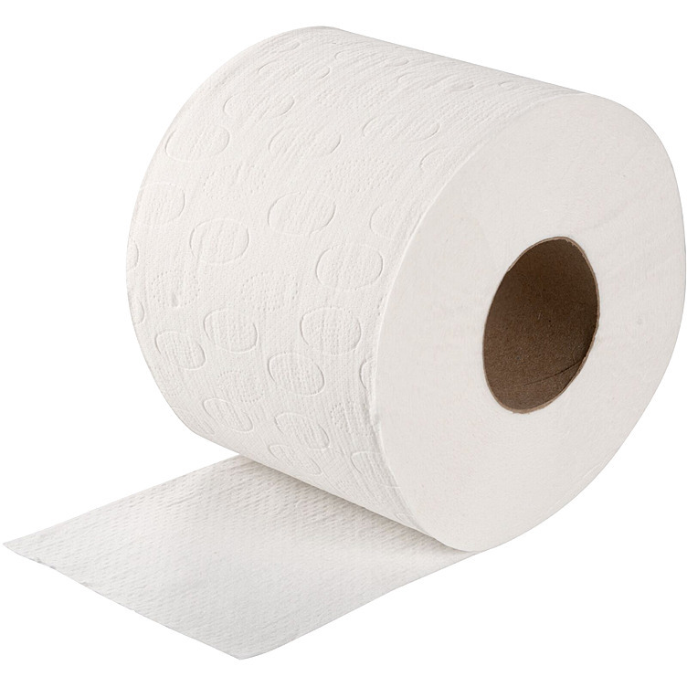 Toalettpapir hvit 50mx9cm ø12 nyfiber  10stk