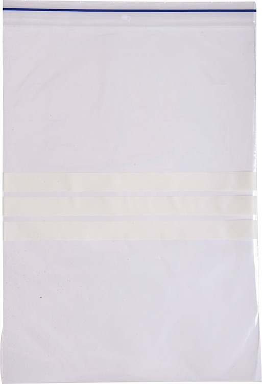 Quick lock bag transp. 23x32cm w/writing field  200pce