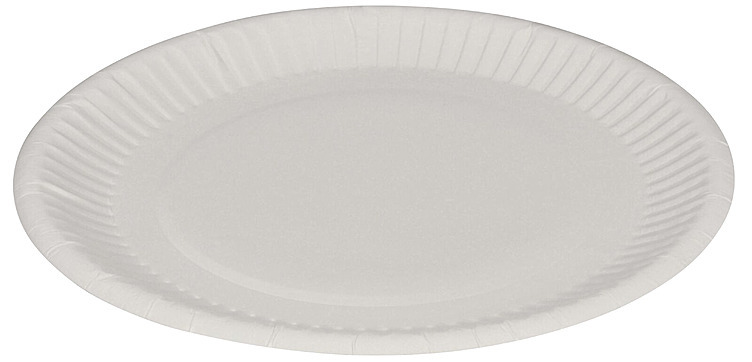 Tallerken hvit ø18cm papp kaolin  50stk