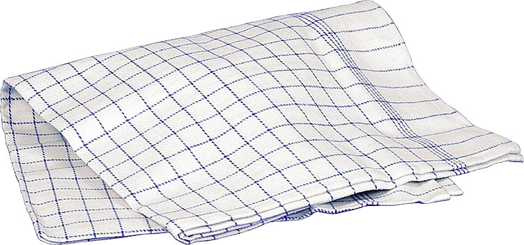 Kjøkkenhåndkle 10x50cm blårutet  10stk