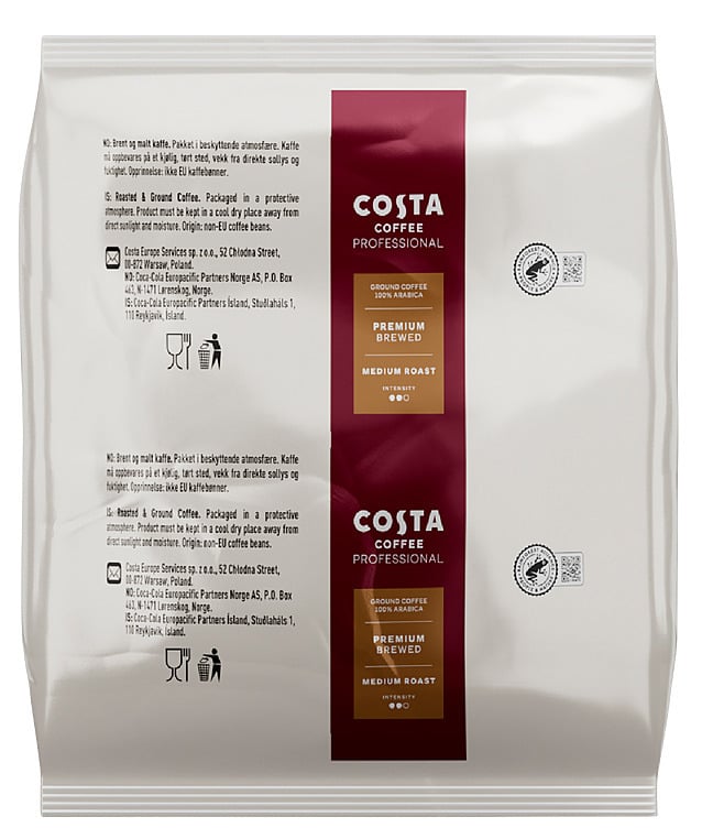 Costa premium brewed medium roast filter  60x110g