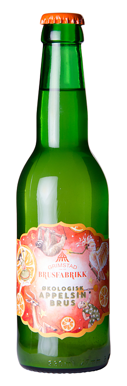 Grimstad brusfabrik økologisk appelsinbrus  12x33cl