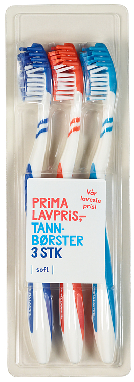 Tannbørste   3-pk