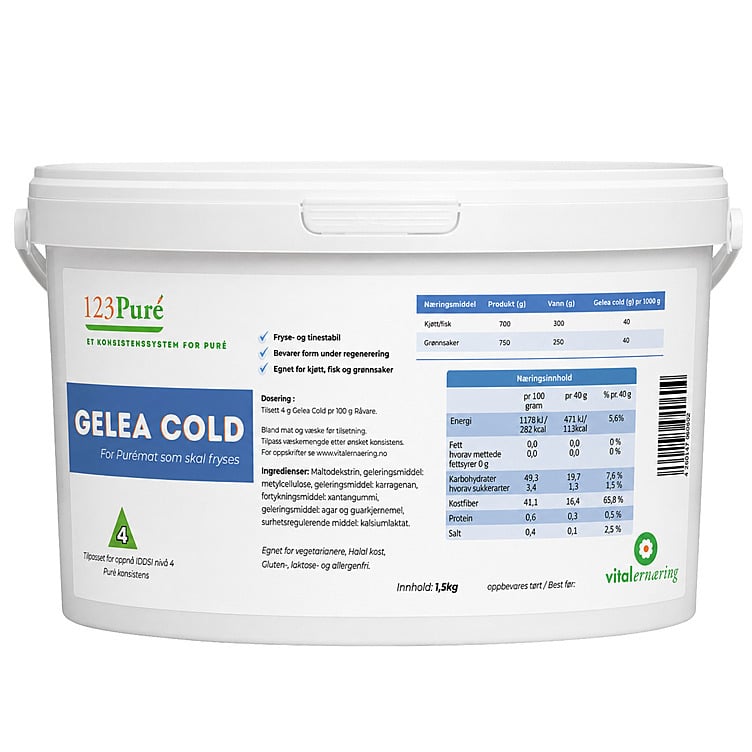Fortykningspulver gelea cold  1,5kg
